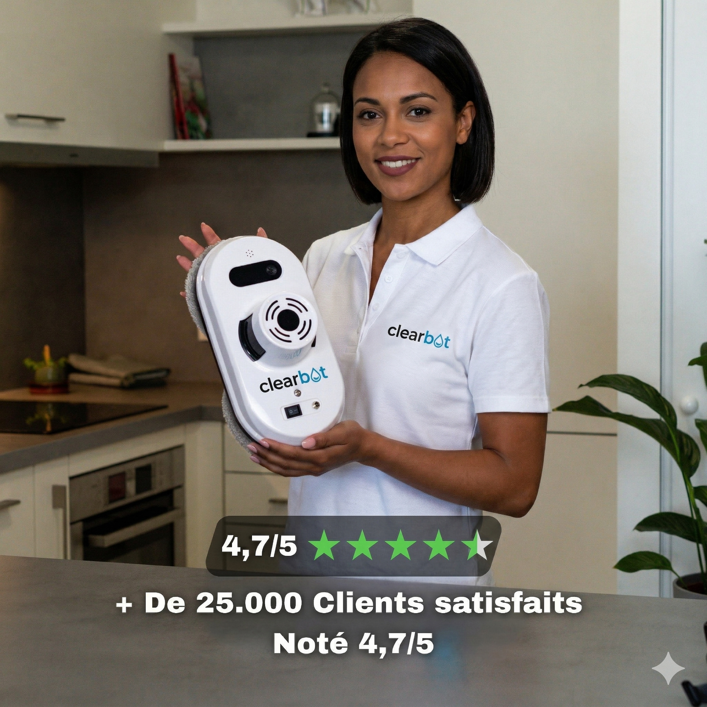 Robot Lave-Vitre Automatique ClearBot® — Nettoyeur de Vitres Sans Effort